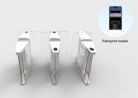 ホワイト・マーブル アクセスコントロール サーボ スライディング・ゲート テンパールガラス バフル 1500*300*980